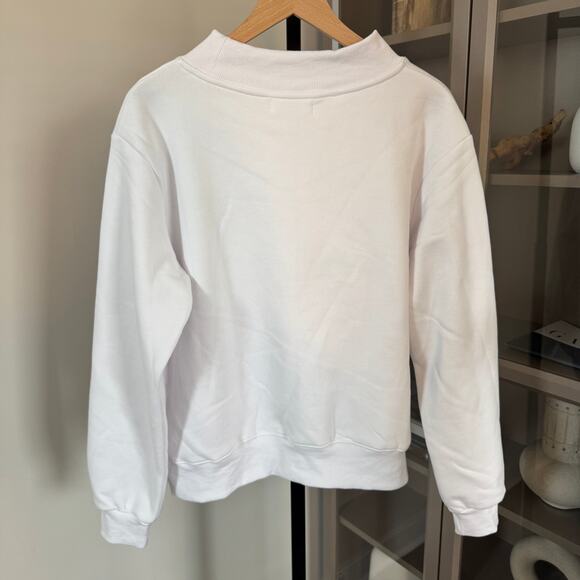 PARKE Valentine's Day Mockneck NEW Cupid White Heart Sweatshirt Small Medium - Picture 3 of 7